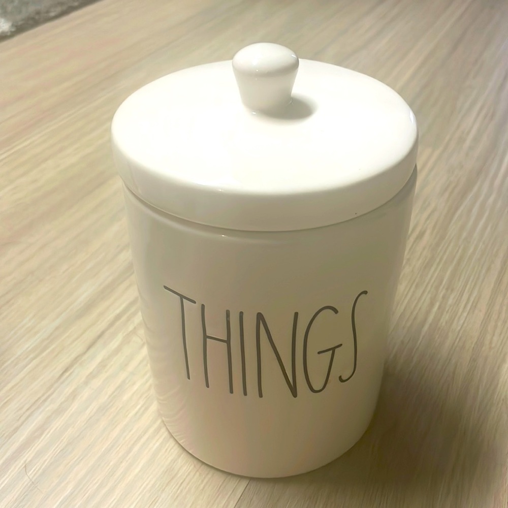 “Things” Rae Dunn small container/canister